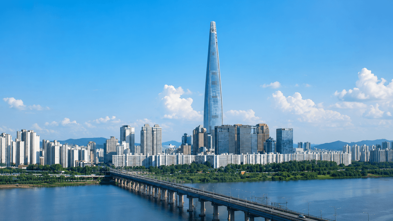 The Han River and the Seoul skyline